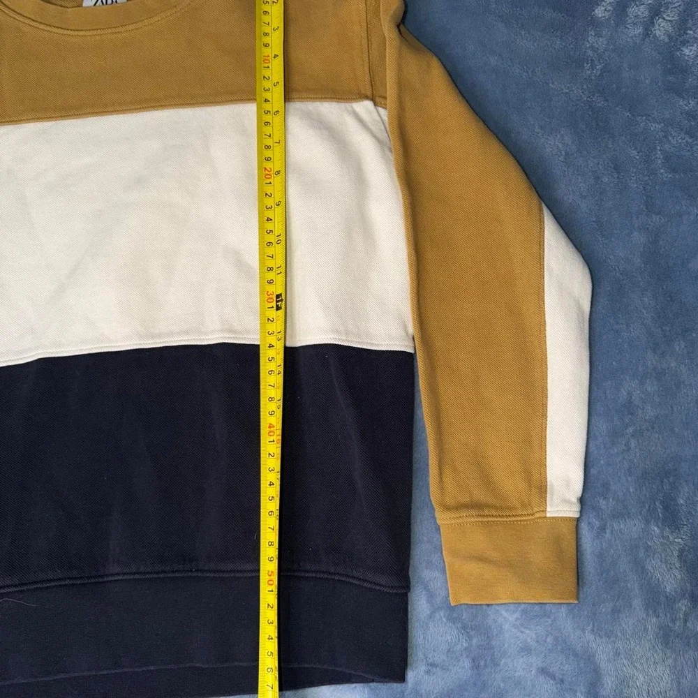 Zara Color Block Crewneck Sweatshirt